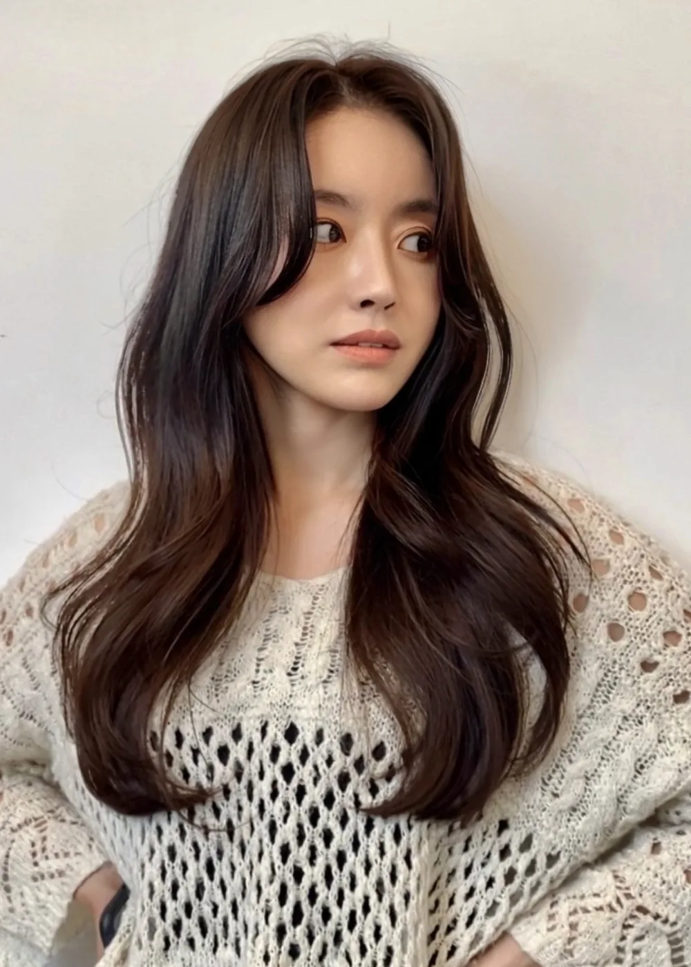 브라운 롱 웨이브 스타일 · 애브뉴준오 더현대서울점